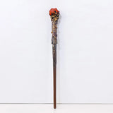 Decorative staff with a red top on a white background