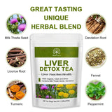 Hemp for U Liver Detox Tea package with ingredients and benefits displayed.