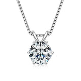 Diamond necklace on a white background