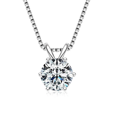 Diamond necklace on a white background