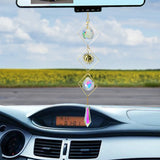 Prism Stained Glass Crystal Sun Catcher Ball in car