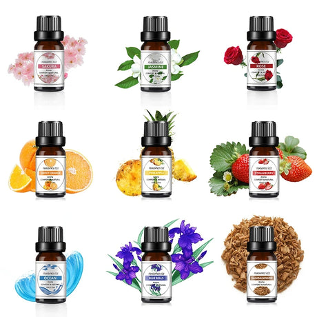 Car & Home Essential Oil Air Freshener – 10ml Aroma Diffuser Oils