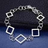 925 Sterling Silver Heart Chain Bracelet