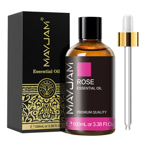 Huile essentielle pure MAYJAM 100 ml avec compte-gouttes – Parfums multiples 