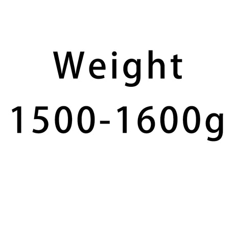 Text indicating weight range 1500-1600g on a white background