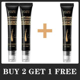 Three tubes of ZOZU Anti-Hair Loss Regrowth Essence with a 'Buy 2 Get 1 Free' offer.