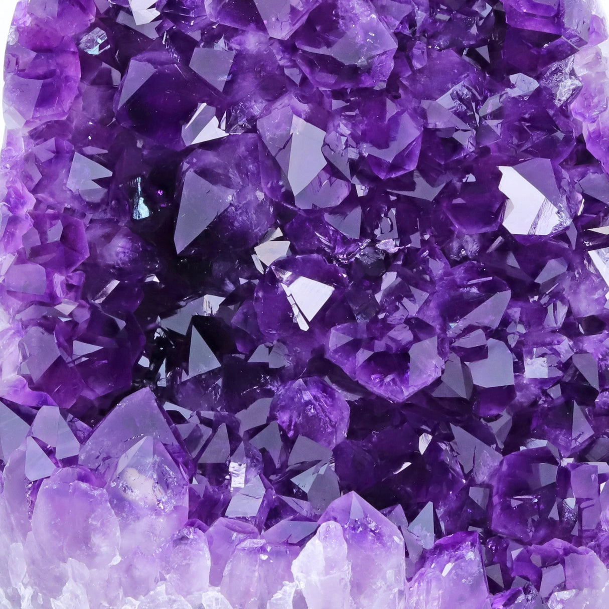 Close-up of purple crystal formations