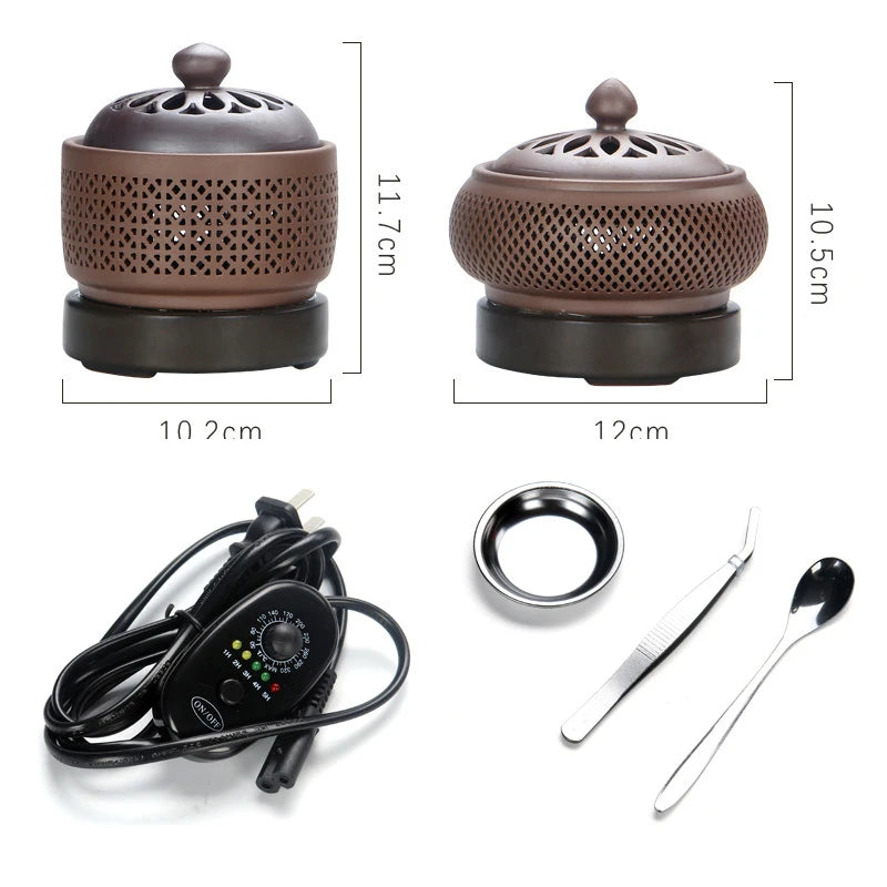 Brûleur d'encens électrique en bois de santal Purple Sand 
