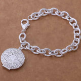 925 Sterling Silver Heart Chain Bracelet