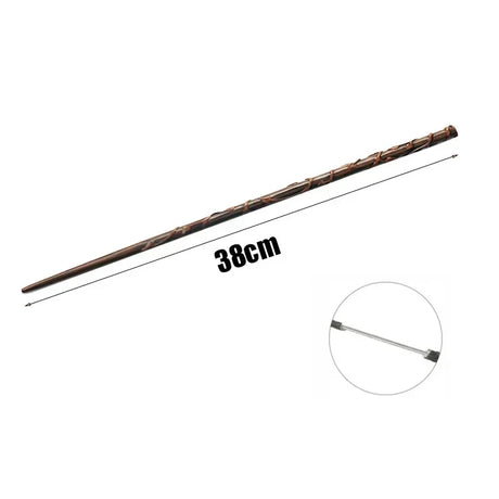 Wooden stick with measurement label on a white background