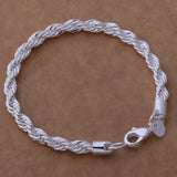 925 Sterling Silver Heart Chain Bracelet