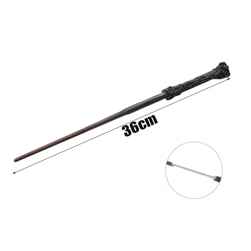 Wizarding wand with measurement label on a white background