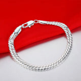 925 Sterling Silver Heart Chain Bracelet