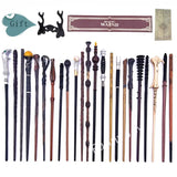 Collection of various magic wands with a 'Magic Wand' sign and gift box in the background.