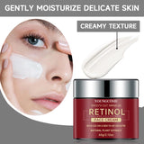 Youngcome Retinol Face Cream with a close-up of a woman applying cream to her face.