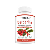 Supplement bottle labeled 'Fearathe Berberine' on a white background