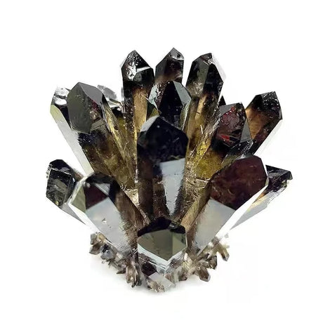 Crystal cluster on a white background