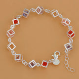 925 Sterling Silver Heart Chain Bracelet