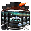 Kenofor Shilajit Gold Grade dietary supplement bottles with promotional text on a white background