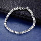 925 Sterling Silver Heart Chain Bracelet