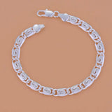 925 Sterling Silver Heart Chain Bracelet