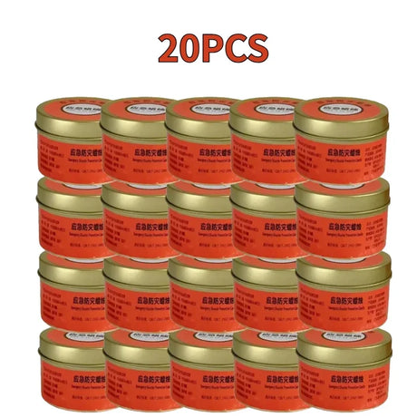 20 red and gold containers stacked on a white background with '20 PCS' text above.