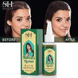 SH Sevich Adivasi Herbal Hair Growth Oil packaging and bottle with 'Before' and 'After' effects on hair.