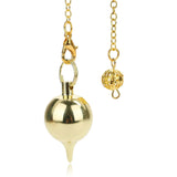 Gold pendant necklace on a white background