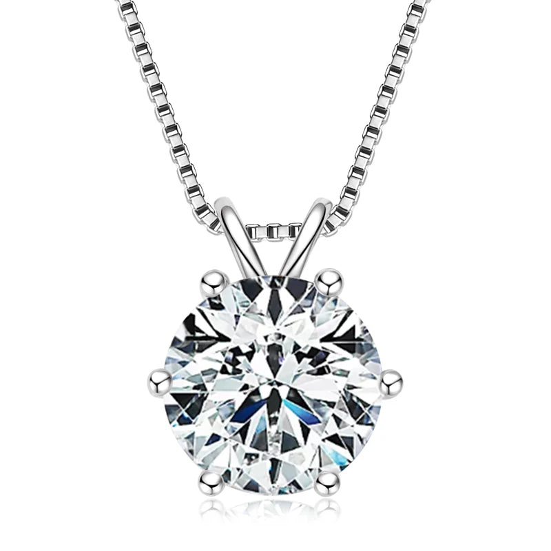 Diamond necklace on a white background