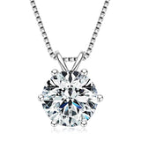Diamond necklace on a white background