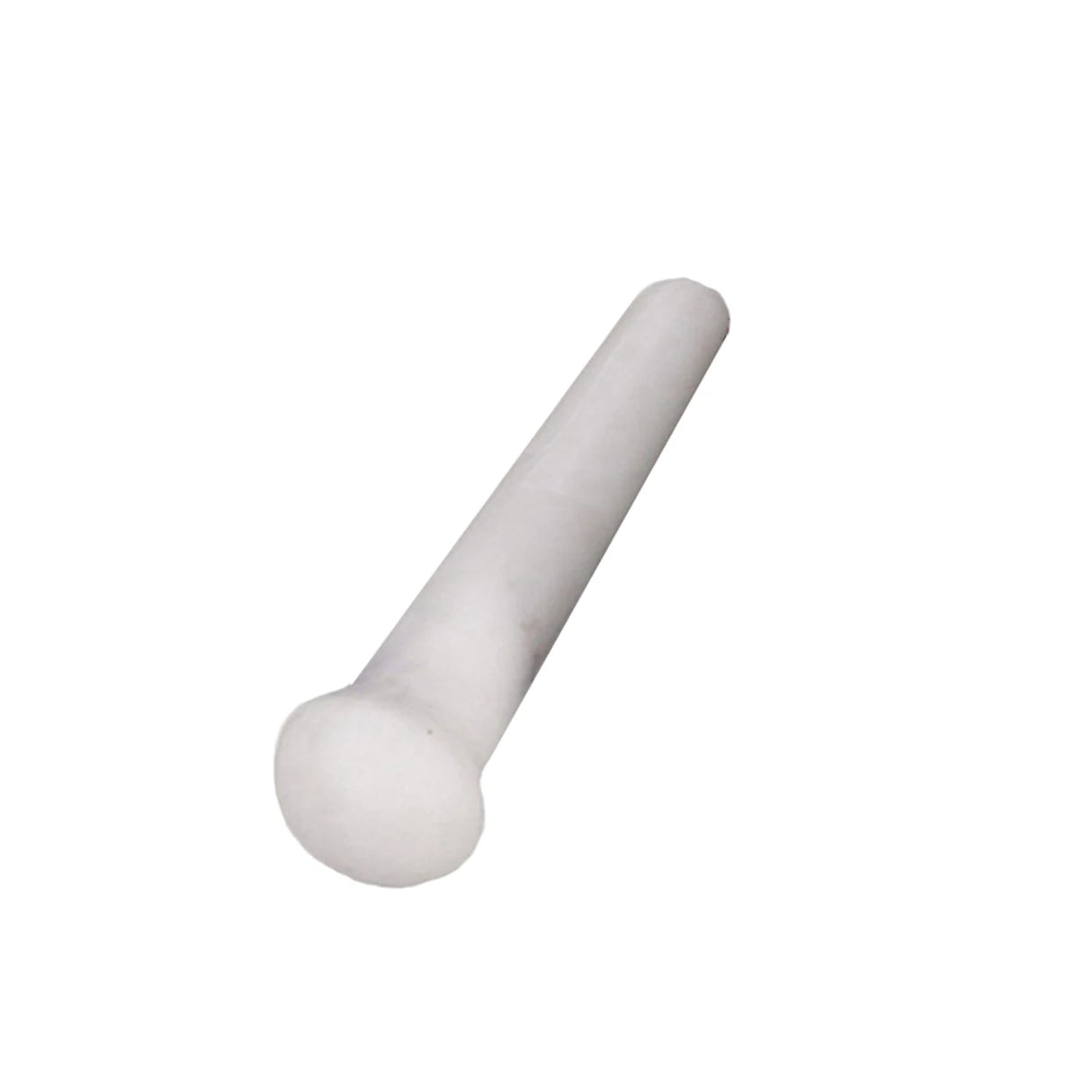 White plastic mushroom bollard on a white background