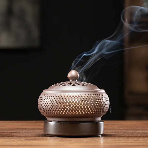 Brûleur d'encens électrique en bois de santal Purple Sand 