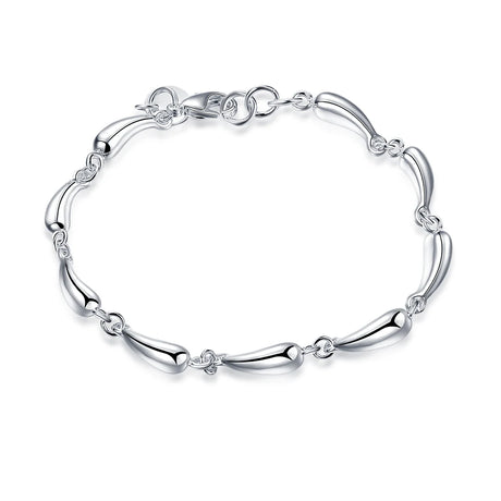 Silver bracelet on a white background
