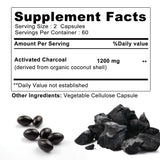 Activated Charcoal Capsules for Gut & Digestive Support