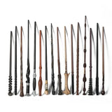 Collection of various wizarding wands on a white background