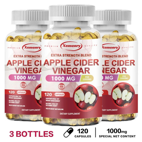 Apple Cider Vinegar Capsules for Digestive Support & Detox