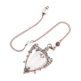 Necklace with a heart-shaped pendant on a white background