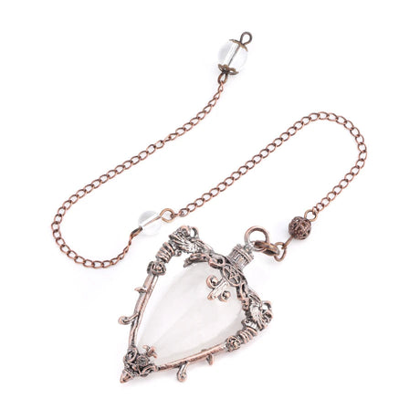 Necklace with a heart-shaped pendant on a white background