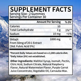 Supplement facts label with mountainous background