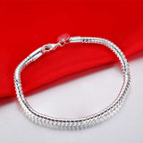925 Sterling Silver Heart Chain Bracelet