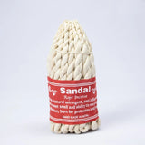 Sandalwood incense rope with a red label on a white background