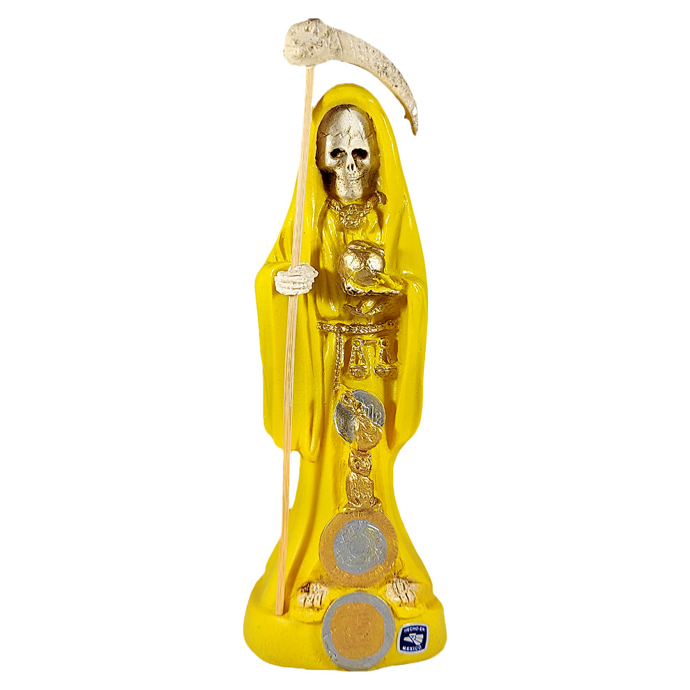 Santa Muerte Statue - Un-Dressed - 8" - Yellow