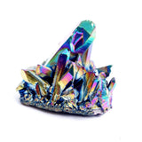 Multicolored crystal on a white background