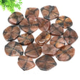 Collection of brown tumbled stones