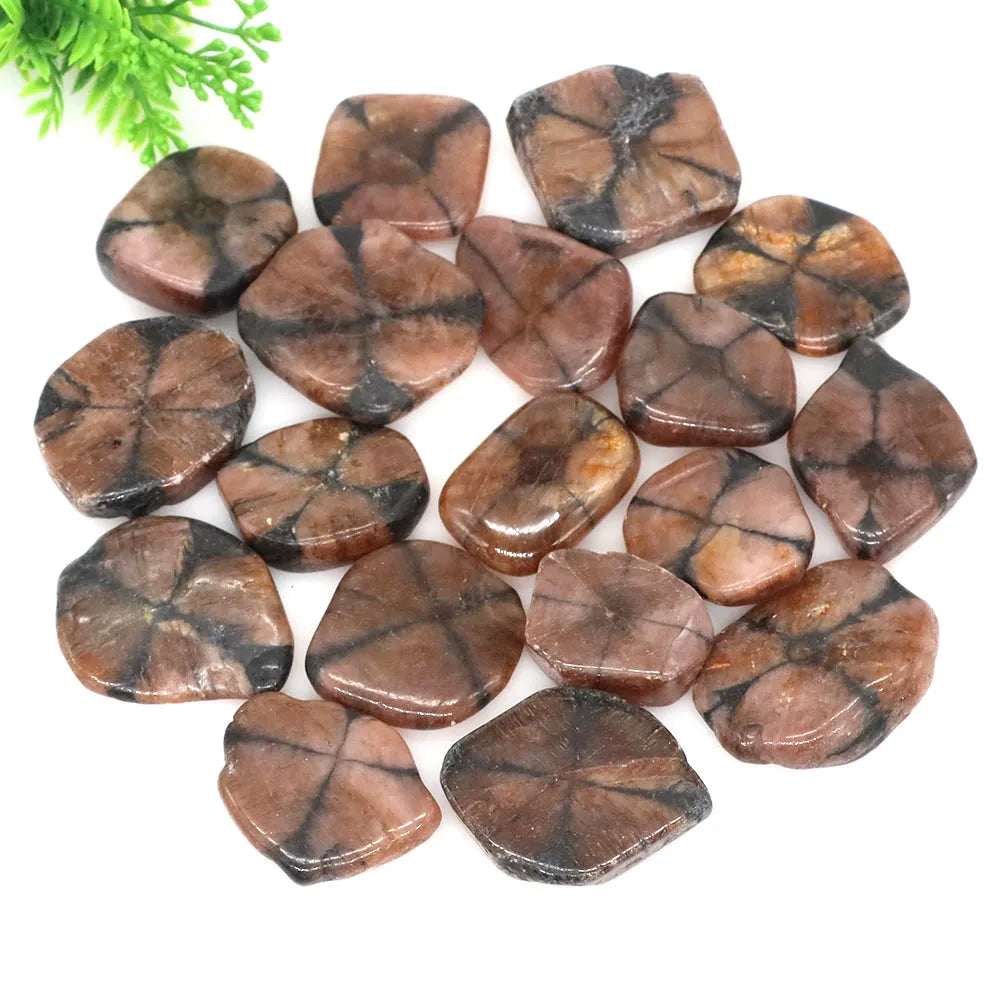 Collection of brown tumbled stones