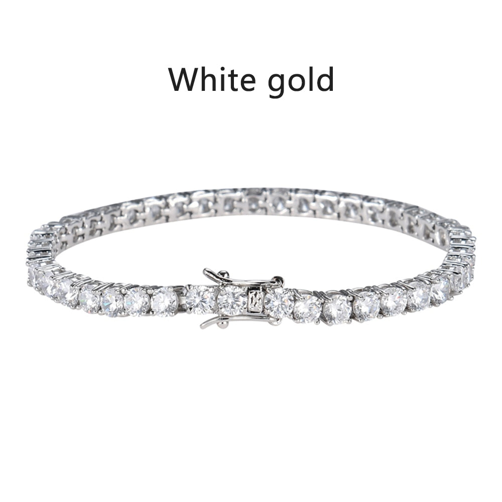 White gold bracelet on a white background with 'White gold' text.