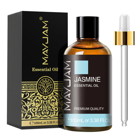 Huile essentielle pure MAYJAM 100 ml avec compte-gouttes – Parfums multiples 