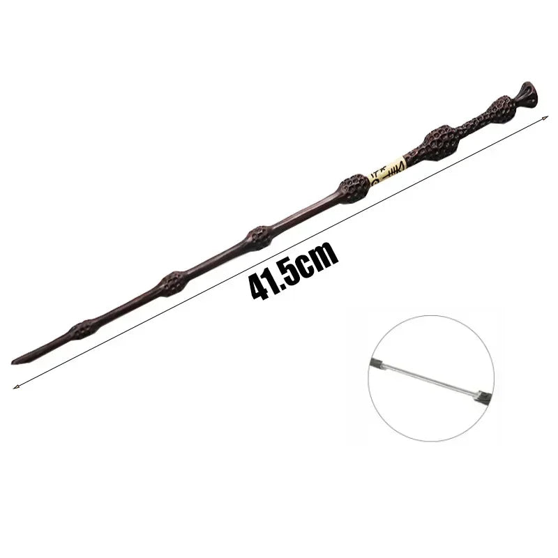 Decorative staff with detailed design and measurement label on a white background
