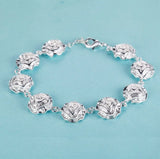 925 Sterling Silver Heart Chain Bracelet