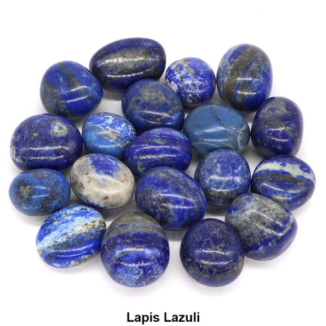 Lapis Lazuli stones on a white background
